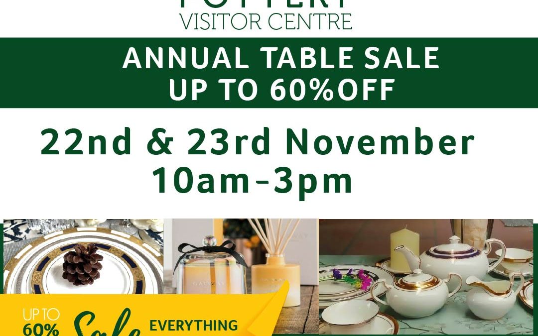 Annual Foyer Table Sale – 60% Off      Showroom 30% Off